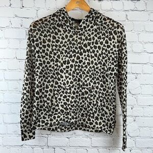 LEOPARD Hoodie Sweatshirt Lightweight & Comfortable Sweater Top, Size S